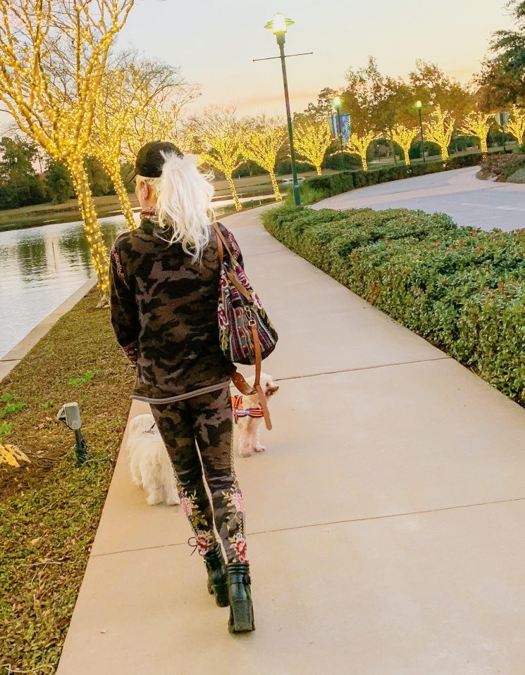 Johnny Was The Woodlands, camoflage, embroidery, Luxor Living and Style, Houston blog, Houston bloggers, Top Houston bloggers, over 50 style, Stephanie Sjoberg, The Woodlands Waterway, Shop Market Street